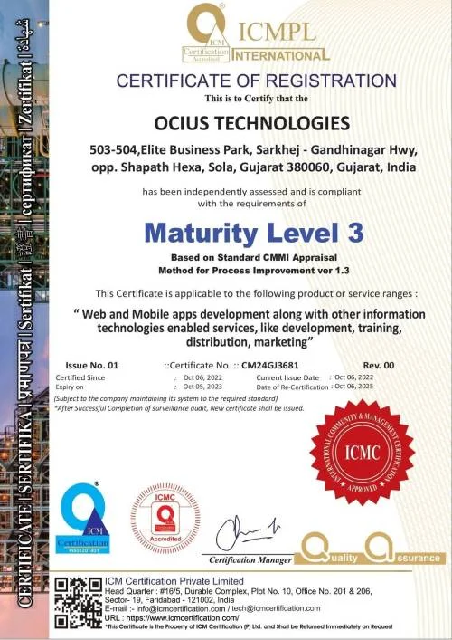 Ocius Technologies CMMI